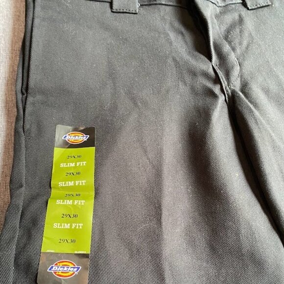 Dickies FLEX Slim Fit Straight Leg Work Pants, Black 29"Wx30"L - Picture 5 of 6